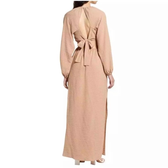 Floret Studios Long Sleeve Cut Out Maxi Dress Large - Picture 2 of 8